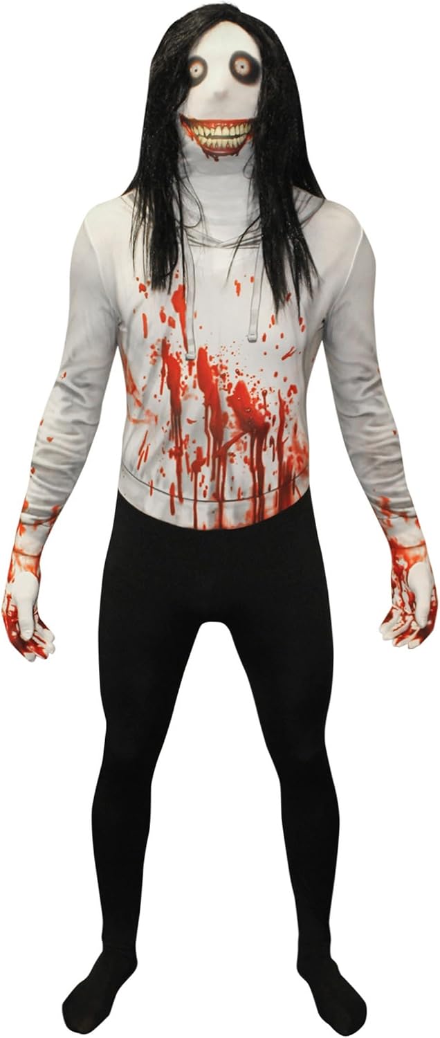 Morphsuits Jeff The Killer Kostüm für Erwachsene, Monster Verkleidung, Halloween und Karneval - XXL