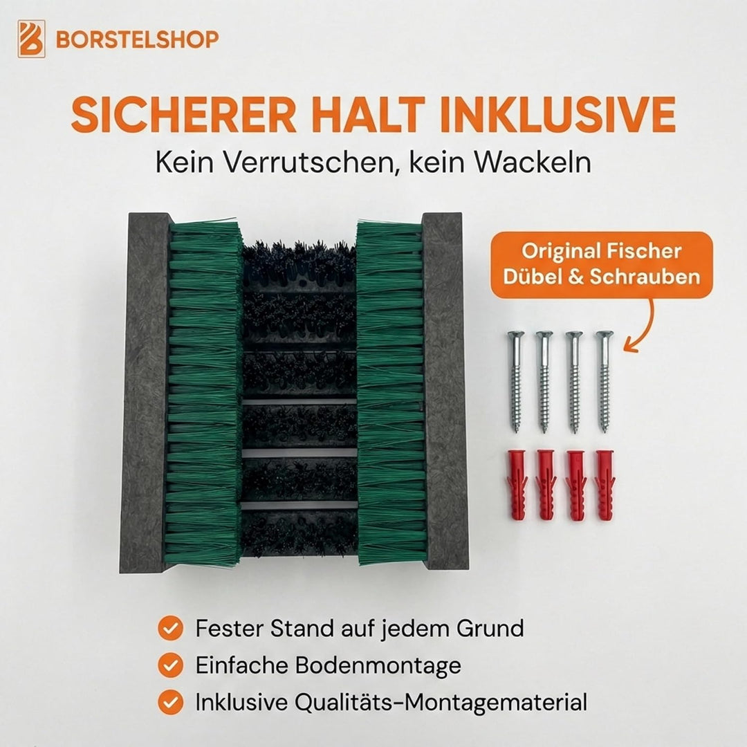 Borstelshop Schuhabstreifer Kunststoff - Fussabtreter Aussenbereich - Fussabtreter Aussen - Robuster