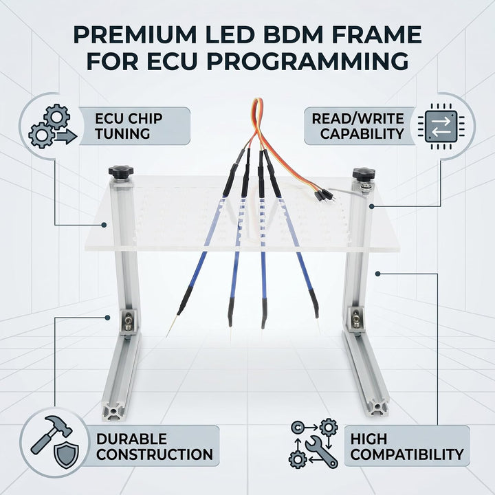 BDM-Rahmen, Rahmenhalter, Silberne LED, BDM-Rahmenhalterung, Multifunktions-ECU-Programmierwerkzeug