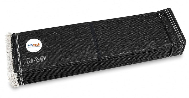 50 Stück ELBSACK Premium-Sandsackschläuche 25x100 cm, schwarz, PP, leer, UV-stabil, 50