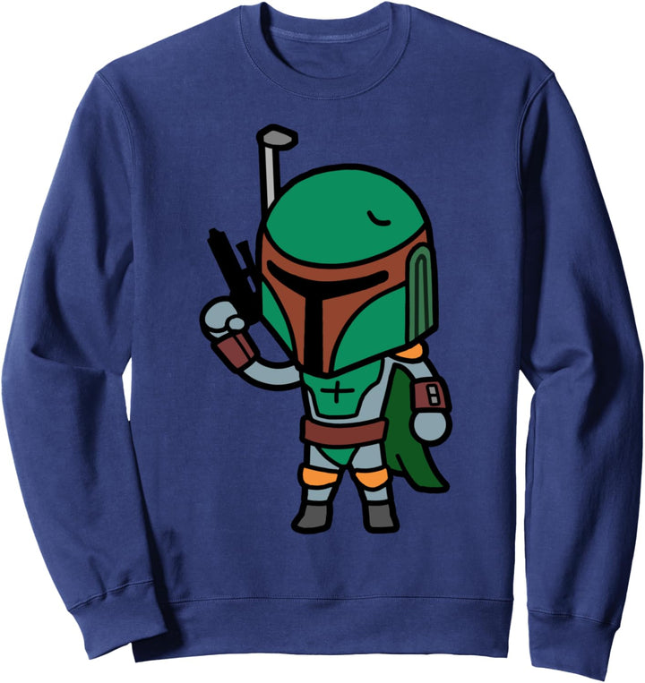 Star Wars Boba Fett Cartoon Blaster Up Sweatshirt