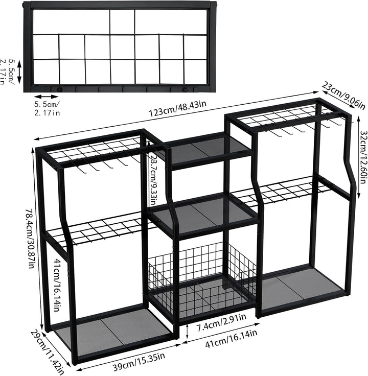 unho Gartengeräte Ständer, Gerätehalter Organizer Mehrzweck Gartengeräteaufbewahrungsregal Gartenwer