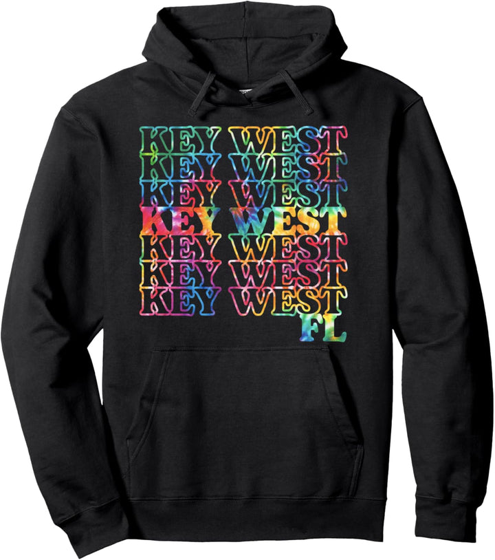 Key West Florida Keys Beach Souvenir Vacation Tie Dye Pullover Hoodie