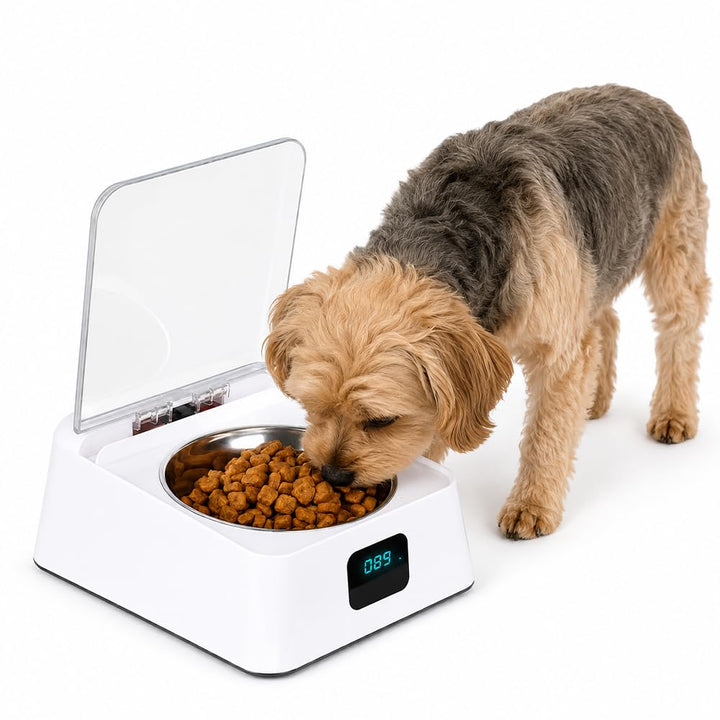 Futterautomat Katze Nassfutter, 350 ml Automatisch Katzenfutter Automat mit Infrarot Sensor Nassfutt