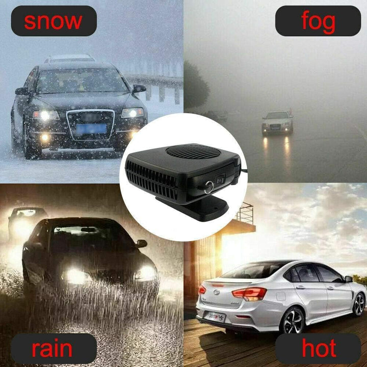 Baceyong 200W 2 in1 Tragbare Auto Heizung Heizung Lüfter Defroster Defogger für Auto LKW Schwarz 12V