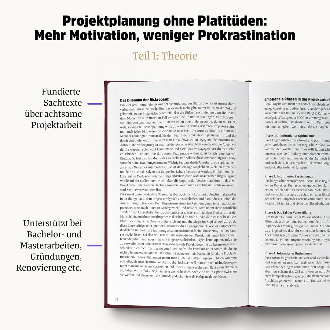 Ein gutes Projekt: achtsames erfolgsjournal für 100 Tage | Ziele erreichen ohne Burnout | klimaneutr
