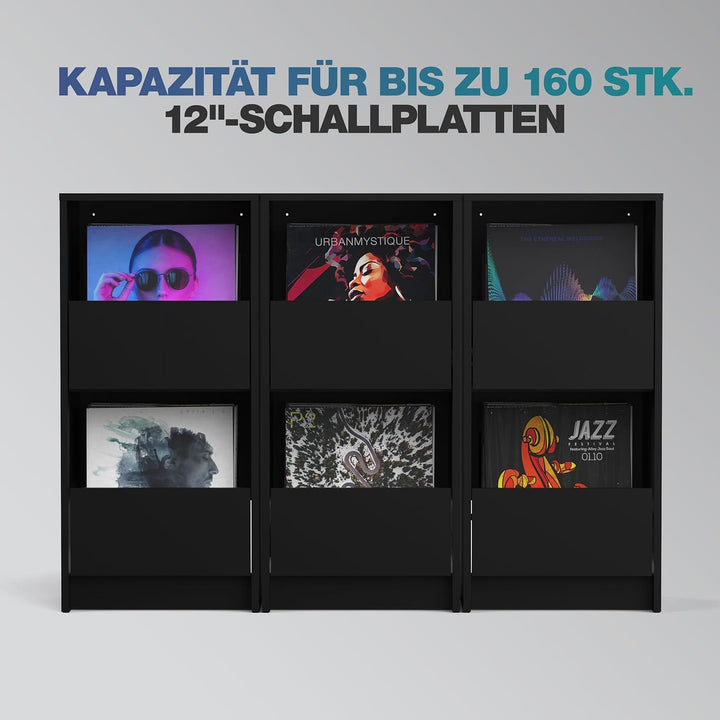 Glorious Vinyl Vault, Black - Vinyl Aufbewahrung