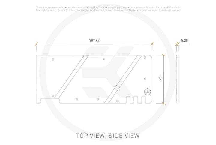 EK Water Blocks EK-Quantum Vector Trio RTX 3080/3090 Rückplatte, Nickel