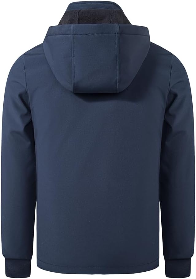 TONY BACKER Herren-Winterjacke, Softshelljacke, wasserdicht, winddicht, mit Kapuze, warme Jacke für