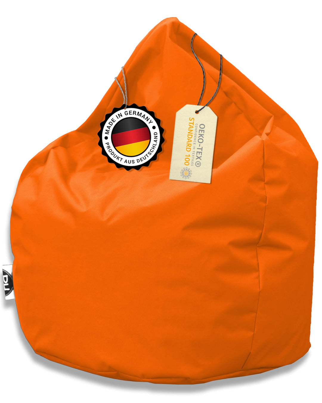 PATCH HOME Patchhome Sitzsack Tropfenform mit Reissverschluss Nachfüllbar - für In &amp; Outdoor - mit S