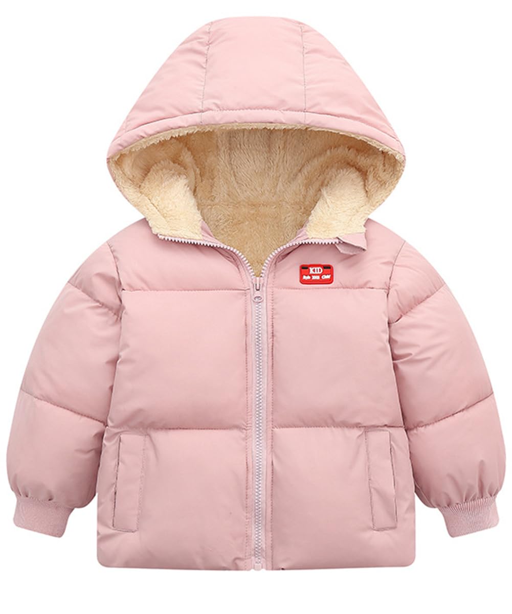 kids4ever Baby Winter Jacke Mantel Reissverschluss Kapuzenjacke Winddicht Warm Fleece Oberbekleidung