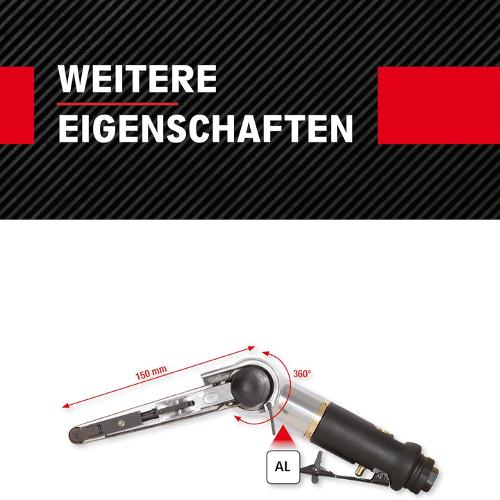 KS Tools Druckluft-Bandschleifer 515.3549 150mm I Druckluftschleifer mit stufenloser Geschwindigkeit