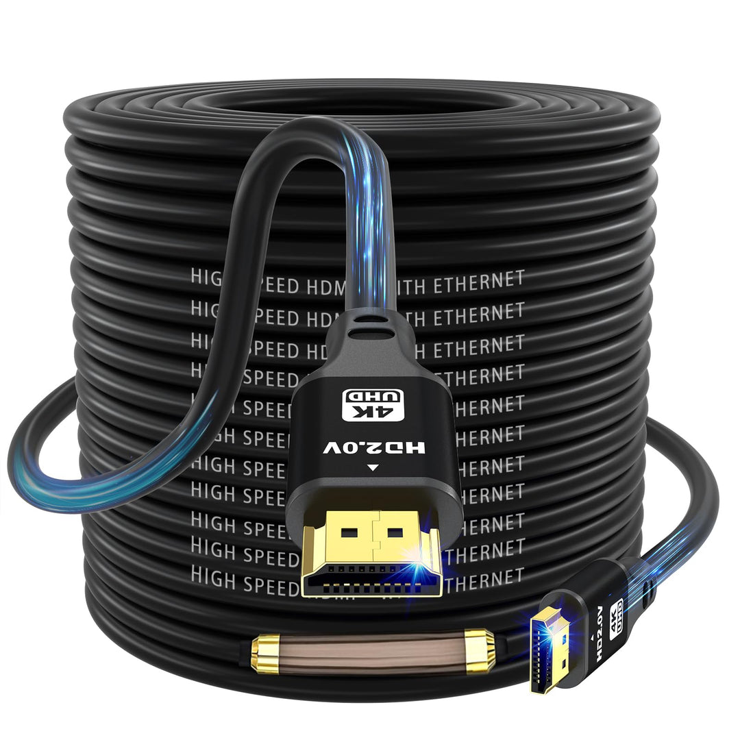 HDMI Kabel 30m (HDMI 2.0, 18 Gbit/s) 4K@60Hz Ultra High Speed Anschluss, kompatibel mit Blu-Ray,TV,