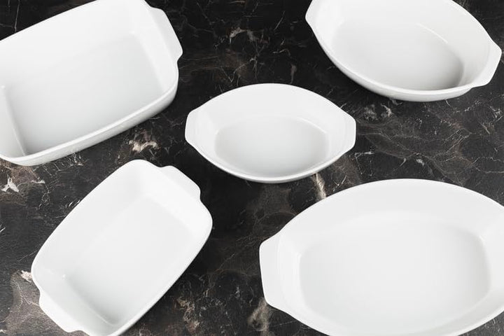 MasterPRO Foodies | 25 X 8 X 40 cm Steingutbackform | Hohe und niedrige Temperaturbeständigkeit | Hä