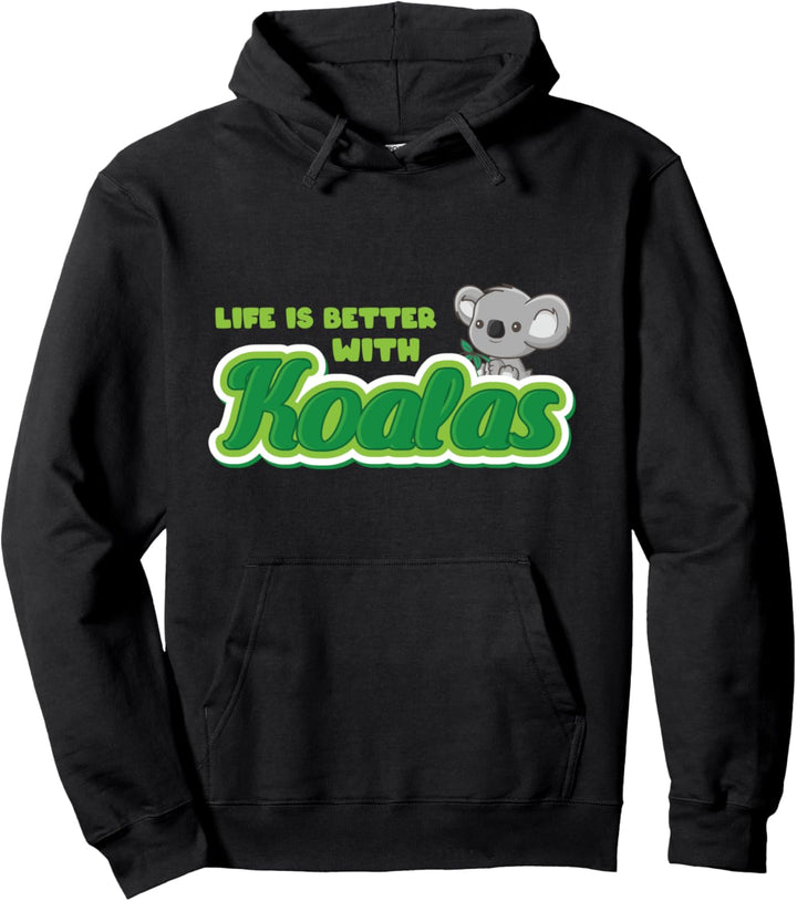 Leben mit Koalas Ironischer Spruch Niedlicher australischer Pullover Hoodie