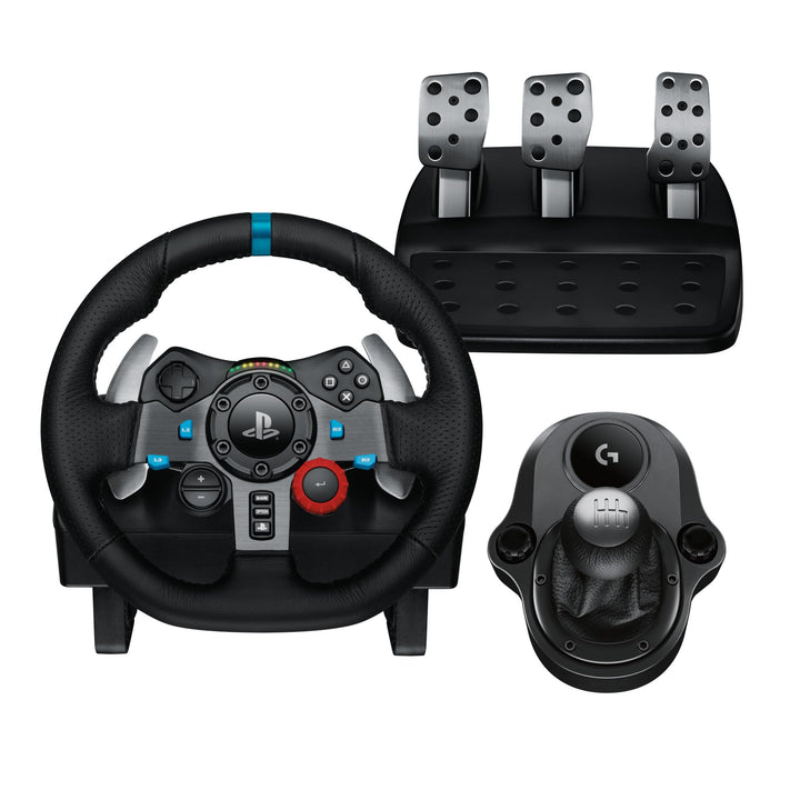 Logitech G G29 SE Driving Force Rennlenkrad und Pedale, Force Feedback, echtes Leder + Logitech G Dr