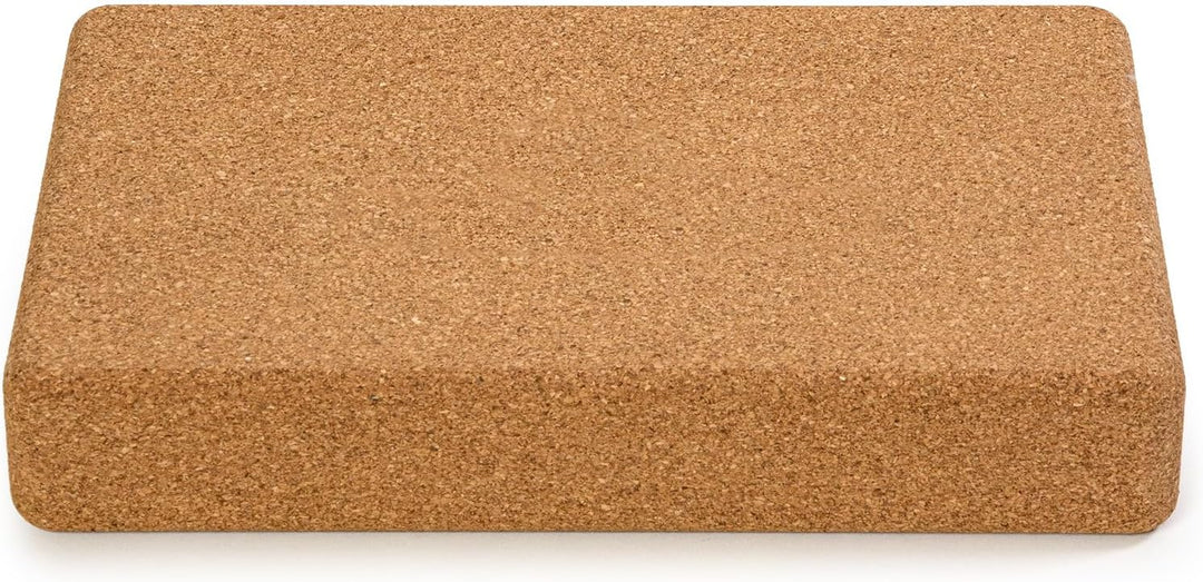Yoga Studio The Comfortable Natural Cork Flat Yoga Block - Unbranded (30.5cm x 20.5cm x 5cm) Support
