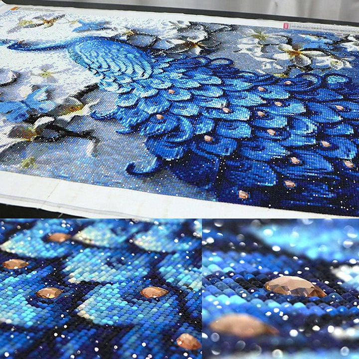 Instarry 5D Diamond Painting Full Gross Pfau Wall Decoration (60x104 cm), 60x104 cm
