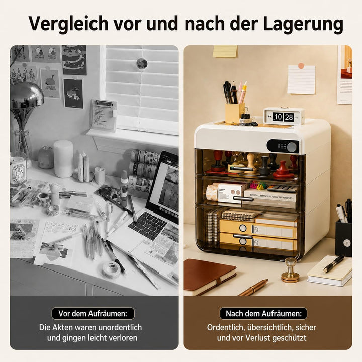 3-stöckiger Medikamentenschrank mit Zahlenschloss,
