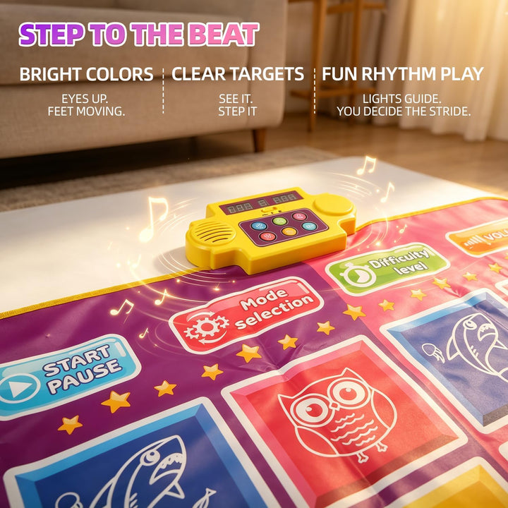 EagleStone Kinder-Tanzmatte mit 5 Spielmodi, Bluetooth, Musik und LED