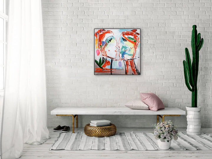 KunstLoft Leinwandbild | 100% HANDGEMALT | 60x60cm | Gemälde &