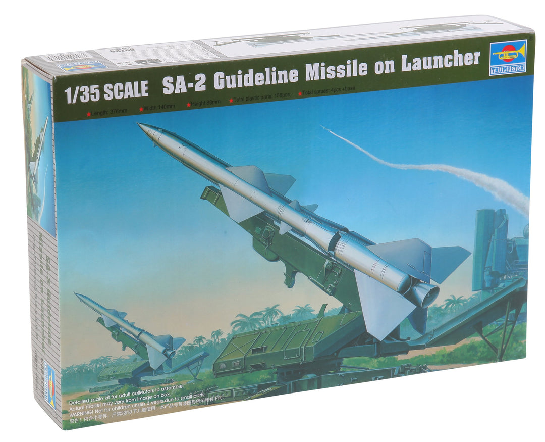 Trumpeter 00206 Modellbausatz SA-2 Guideline Missile w/Launcher Cabin