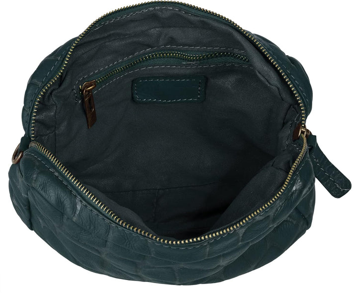 Samantha Look Umhängetasche echt Leder Damen - 021671 Blau, Blau