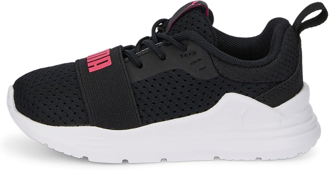 PUMA Unisex Baby Wired Run Ac Inf Sneaker 26 EU Puma Black Sunset Pink, 26 EU Puma Black Sunset Pink
