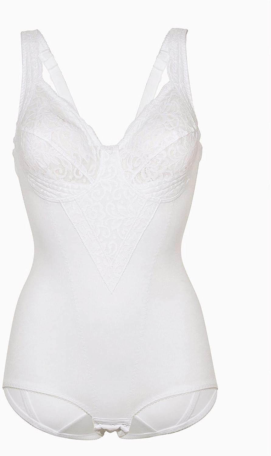Lovable Damen Pizzo Body Senza Ferretto Alta Contenitività 3-C/34 C Weiss, 3-C/34 C Wei&amp;