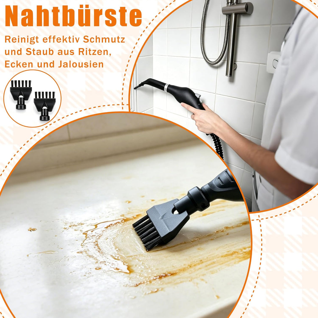 12 Stück Zubehör für Kärcher Dampfreiniger SC1 SC2 SC3 SC4 SC5, Dampfreiniger Bürste Set, Vielseitig