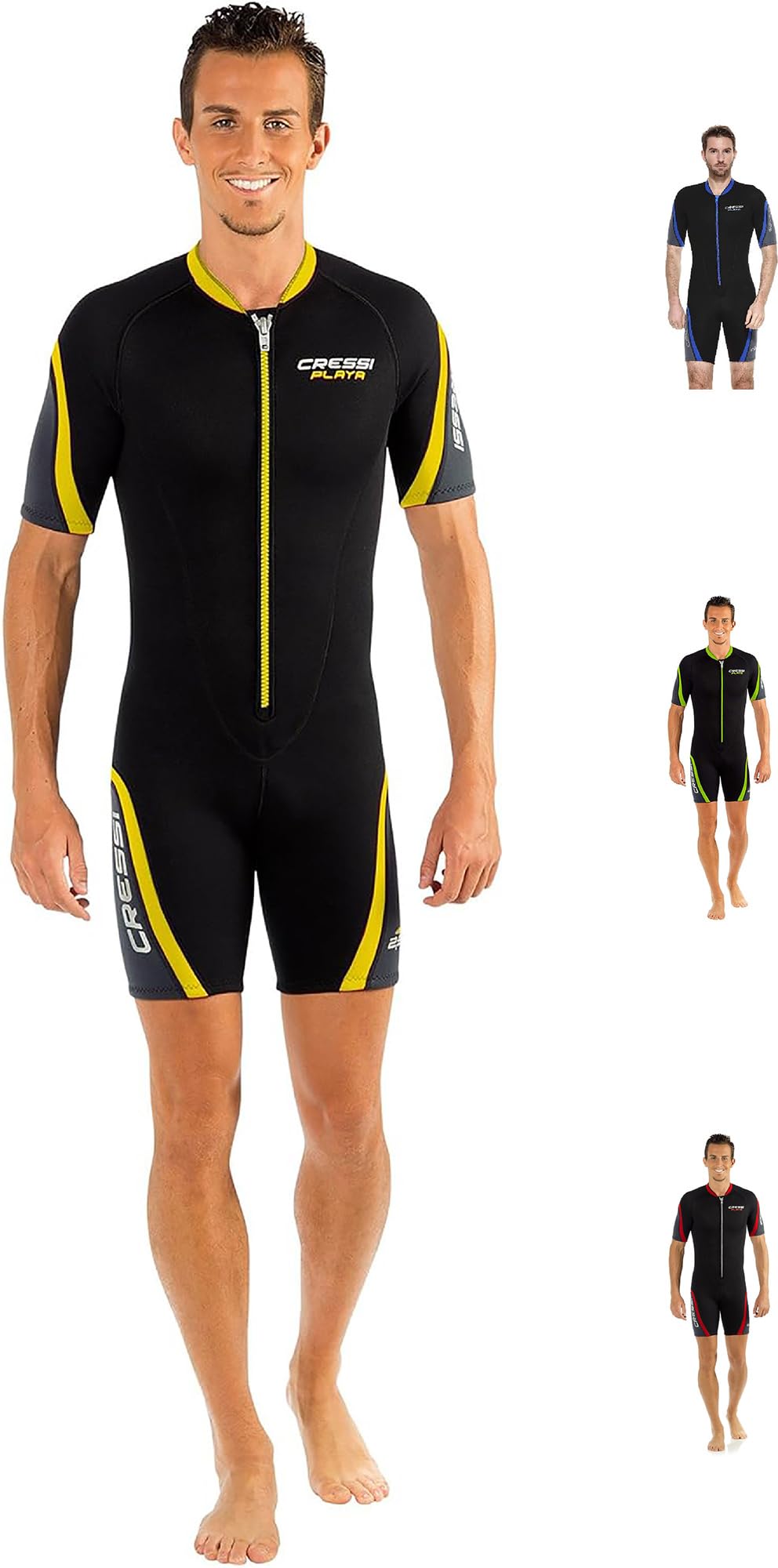 Cressi Playa Man Shorty Wetsuit – Kurzer Neoprenanzug 2.5mm aus Hochelastischem für Herren 2.5mm M S