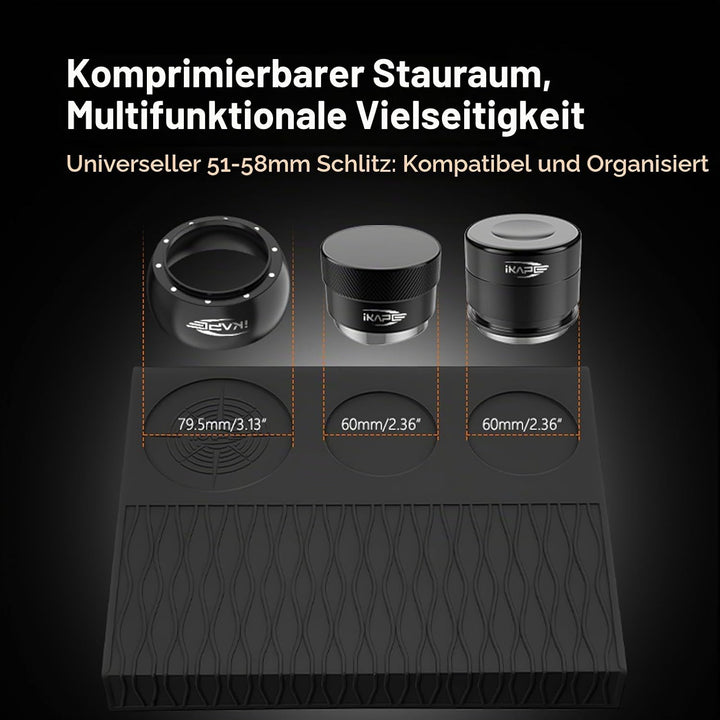 IKAPE Espresso-Stampfmatte, lebensmittelechte Silikon-Kaffeestampfmatte, Portafilter-Stampfmatte, Es