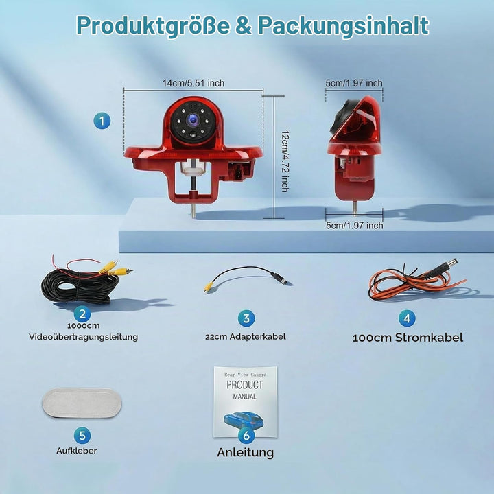 Bremslicht-Rückfahrkamera für Trafic, Combo und Vivaro