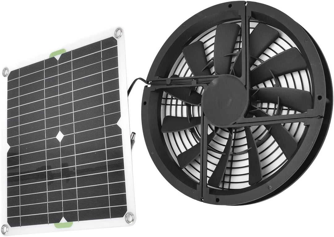 Solar-Gewächshausventilator, solarbetriebener Ventilator, rundes Belüftungsgehäuse, wasserdicht, 25,