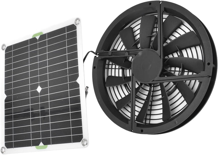 Solar-Gewächshausventilator, solarbetriebener Ventilator, rundes Belüftungsgehäuse, wasserdicht, 25,