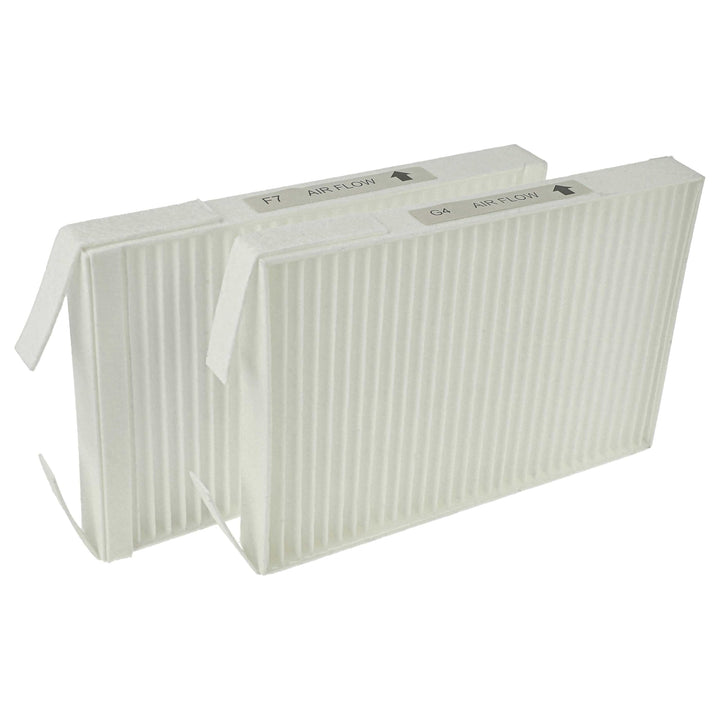 vhbw Filterset kompatibel mit Zehnder ComfoSpot 50 Lüftungsgerät - Luftfilter G4 / F7 (2 Stück), 18