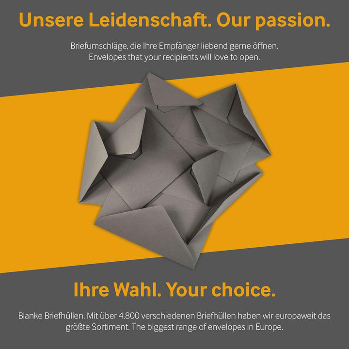 50 Stück, Farbige Briefumschläge, DIN C4, Haftklebung mit Abziehstreifen, Gerade Klappe, 130 g/qm Co