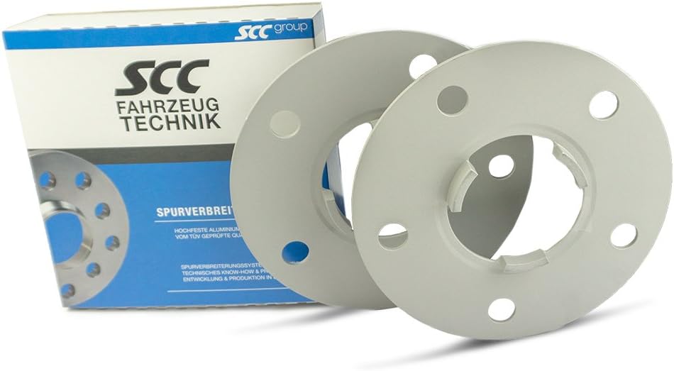 SCC Spurverbreiterung 12422E - silber eloxiert - LK: 130/5 NLB: 71,6 - 5mm - 2 Stück 5mm Silber, 5mm