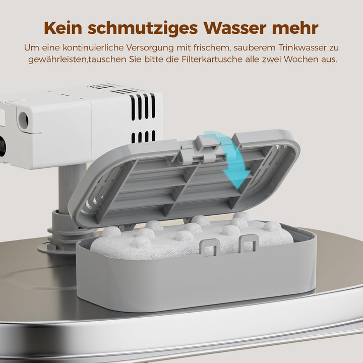 16-Pack Ersatzfilter/-schwämme (8+8) – einzeln verpackt – Passend für den APAUK Katzenbrunnen Edelst