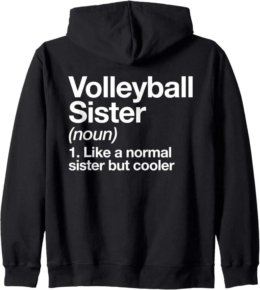 Volleyball Schwester Definition Lustiger Sport Kapuzenjacke