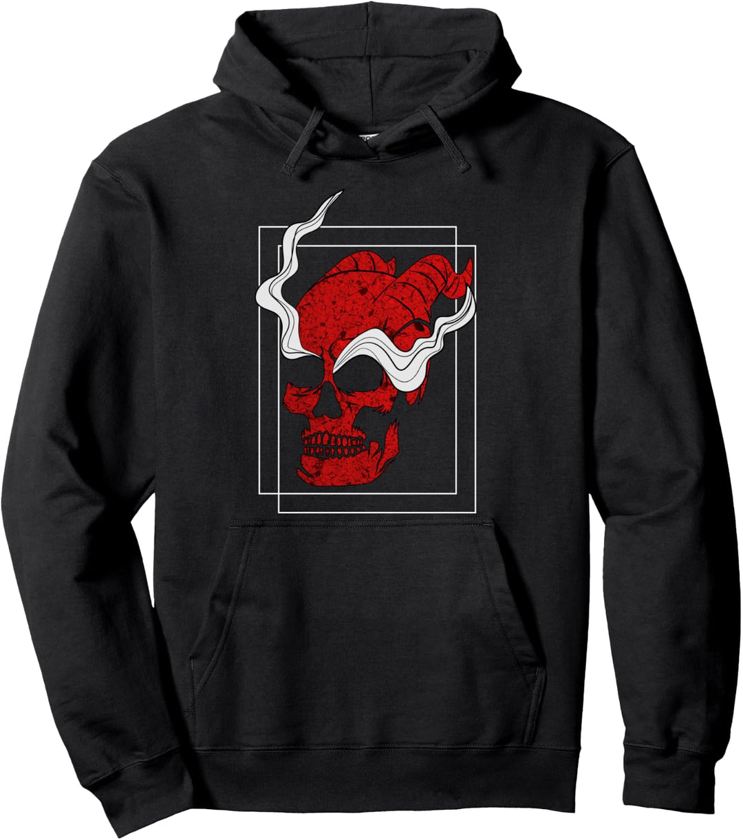 japanisch Damon art face Skull devil oni harajuku aesthetic Pullover Hoodie