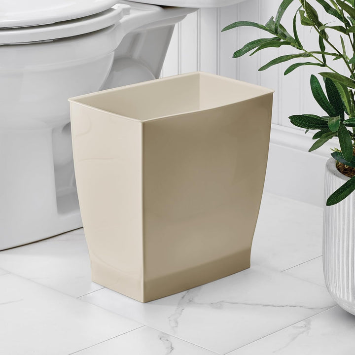 iDesign 64777EU Papierkorb Mono Rechteckiger Abfalleimer Mülleimer, 18,03 x 28,45 x 30,48 cm, taupe,