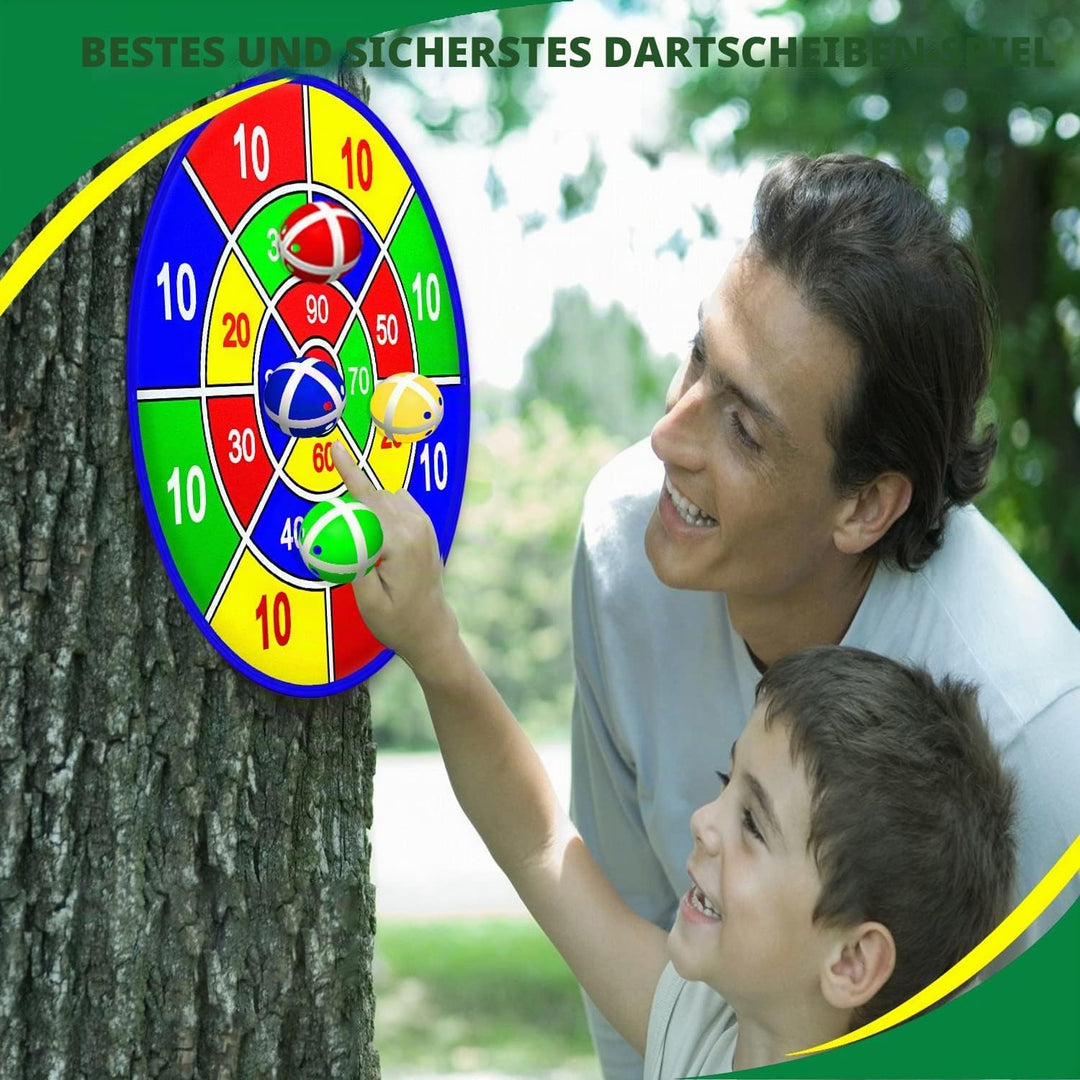 25.5" Dartscheibe Kinder Game Mit 12 klebrigen Bällen, Jungen Mädchen Indoor/Sport Outdoor Fun Party