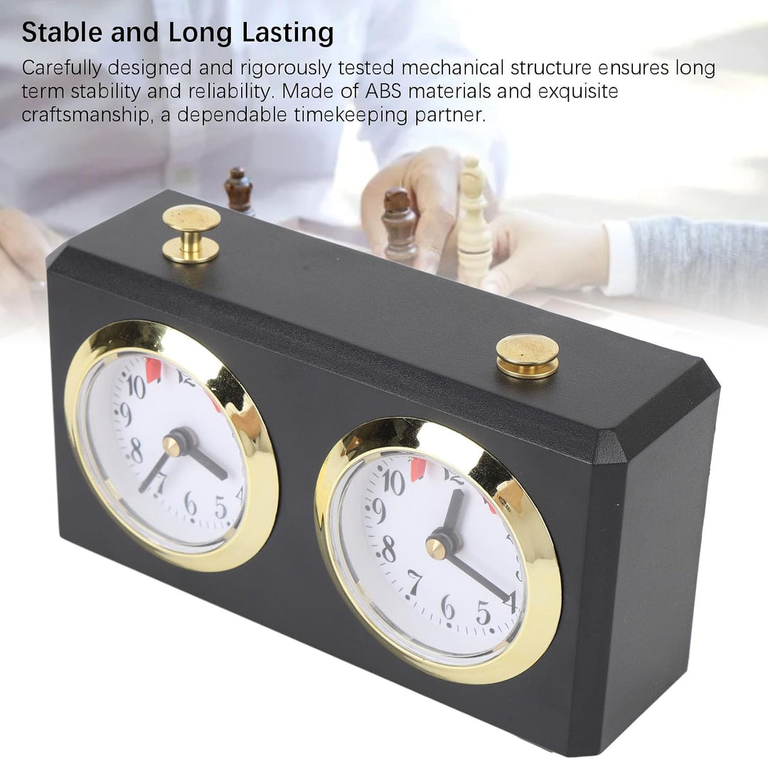 Schachuhr Analog, Aufziehmechanismus mit Grossen Zifferblättern, Professioneller Wettkampf Timer für