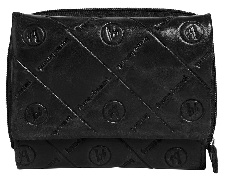 bruno banani Geldbörse Echt Leder schwarz Damen - 021827, Schwarz