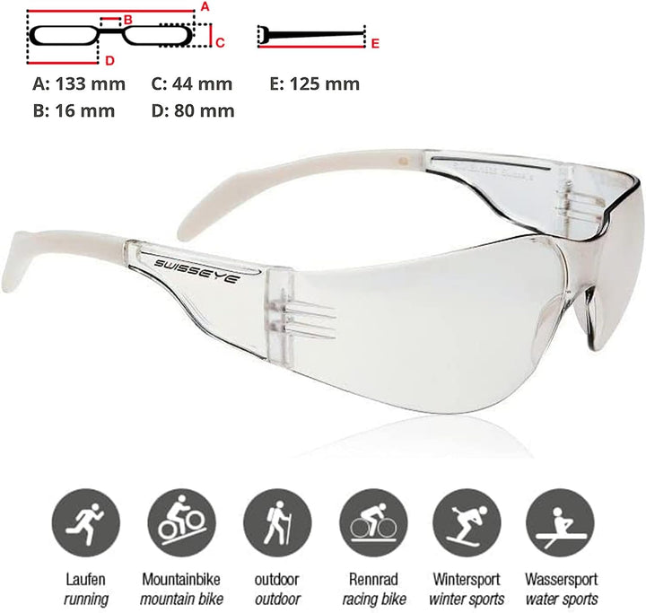 SWISSEYE Sportbrille Outbreak S clear/white, clear/white