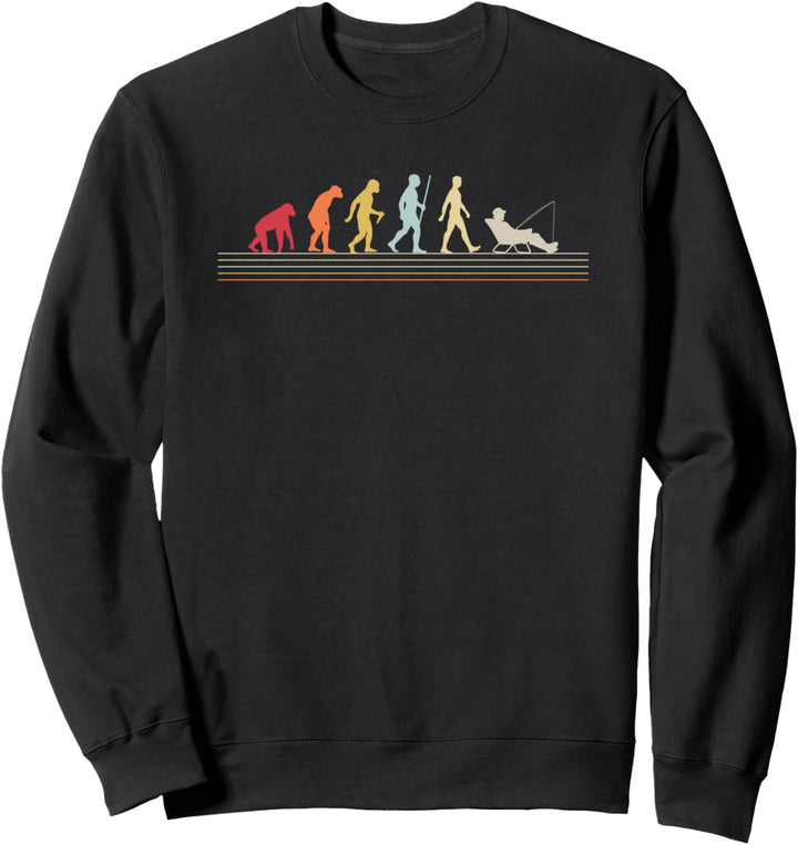Evolution des Menschen Angelruten Sport Angler Sweatshirt