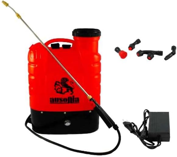 AUSONIA 38006 ELEKTRISCHE RÜCKENSPRITZE MIT AKKU FÜR 16 LITER, Batterie 12 V / 10 Ah Batteriedauer c