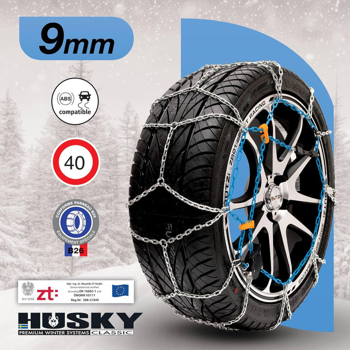 Sumex Schneeketten BUTZI 9mm. O-Norm. KN40, 1 Paar BZCH040, BZCH040