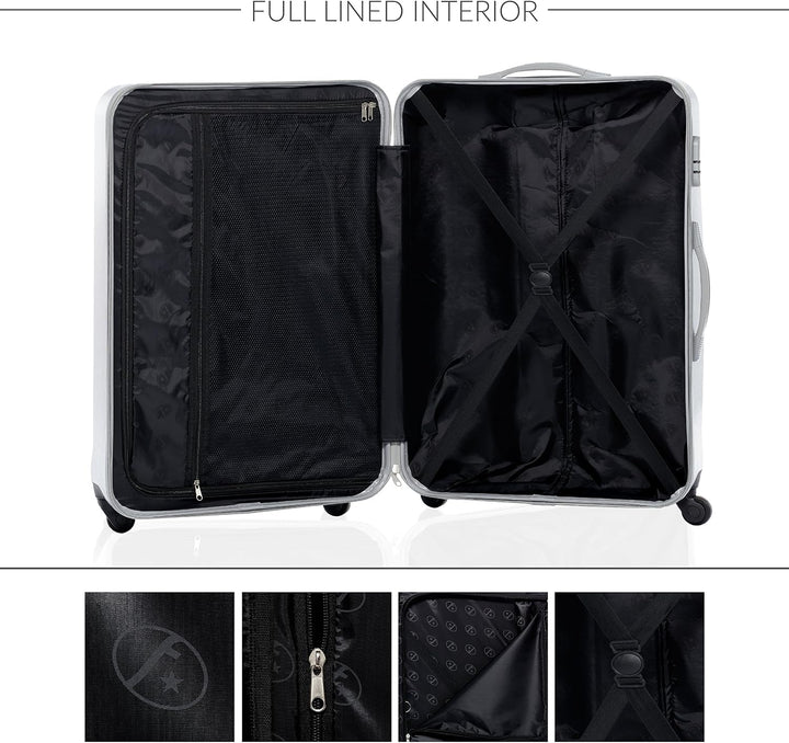 FERGÉ Kofferset mit Trolley Marseille Hartschale 3er Set - Handgepäck 55 cm, L und XL Reisekoffer 4